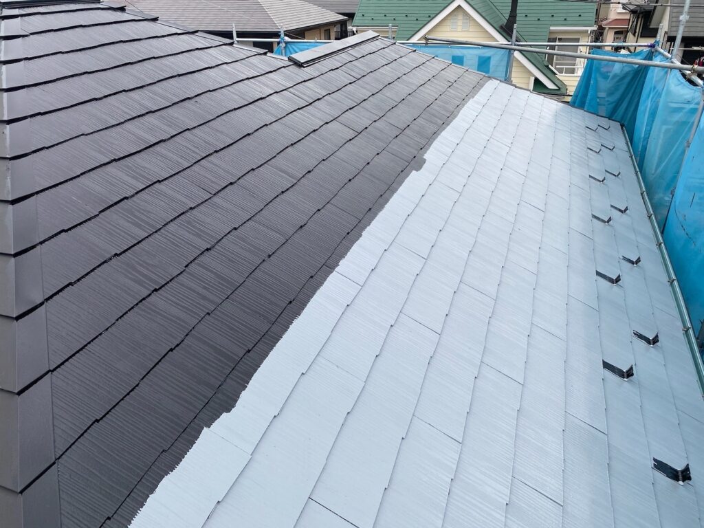 屋根中塗り