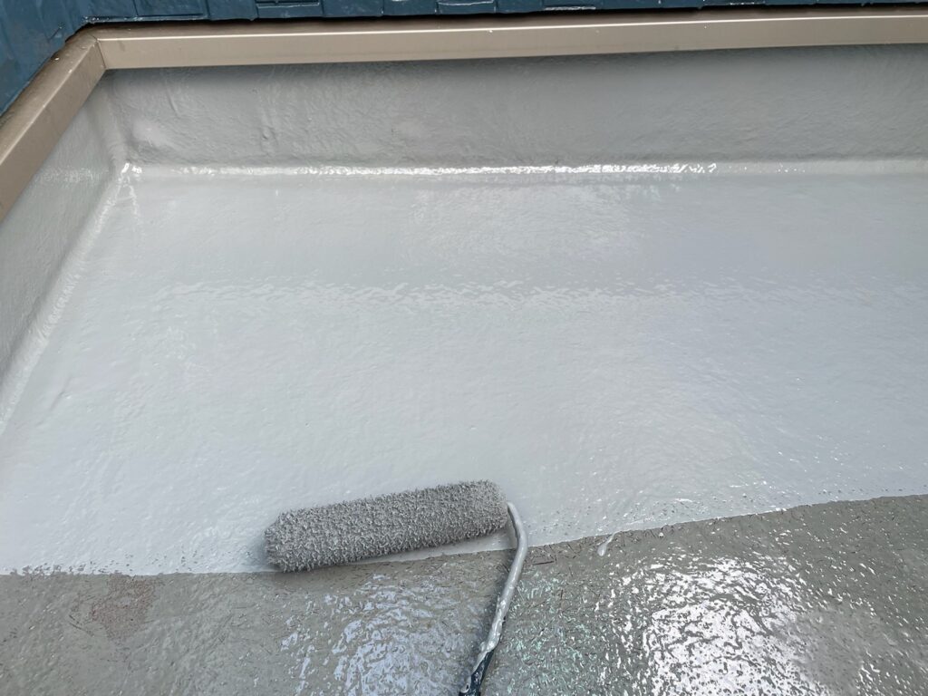 ベランダトップコート塗布