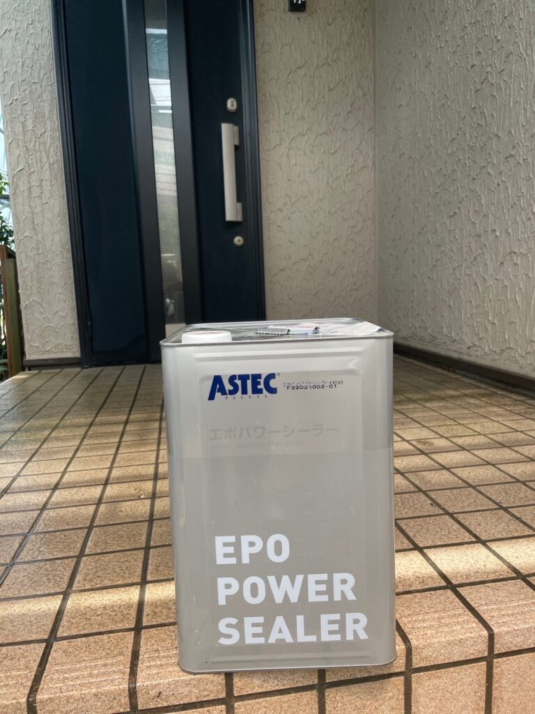 使用塗料<br />
←外壁下塗り材料