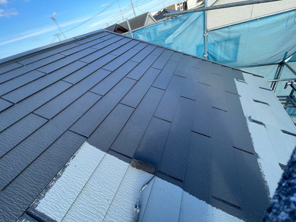 屋根中塗り