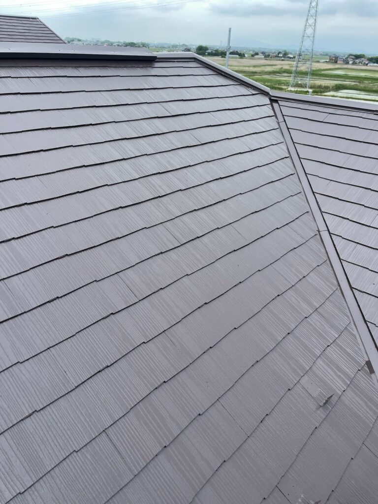 屋根上塗り完了