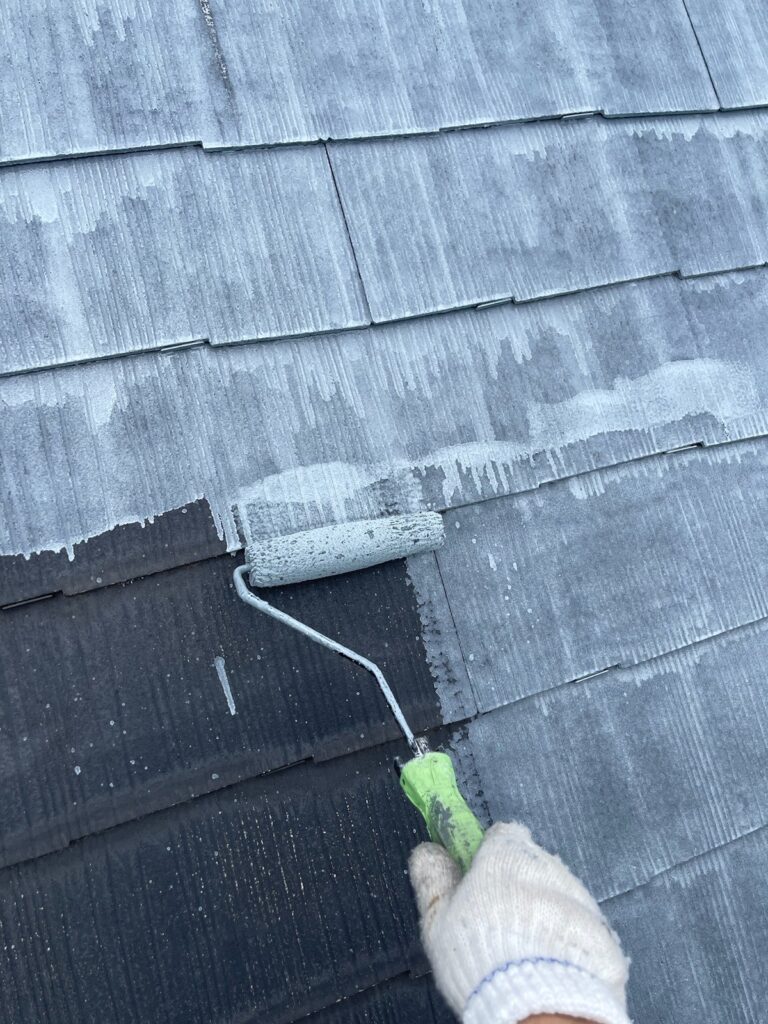 屋根下塗り