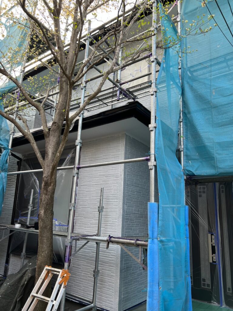 外壁下塗り完了