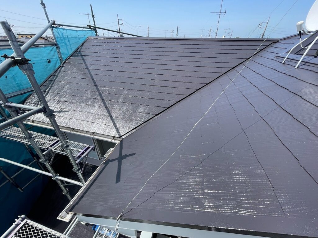 屋根上塗り（完了）