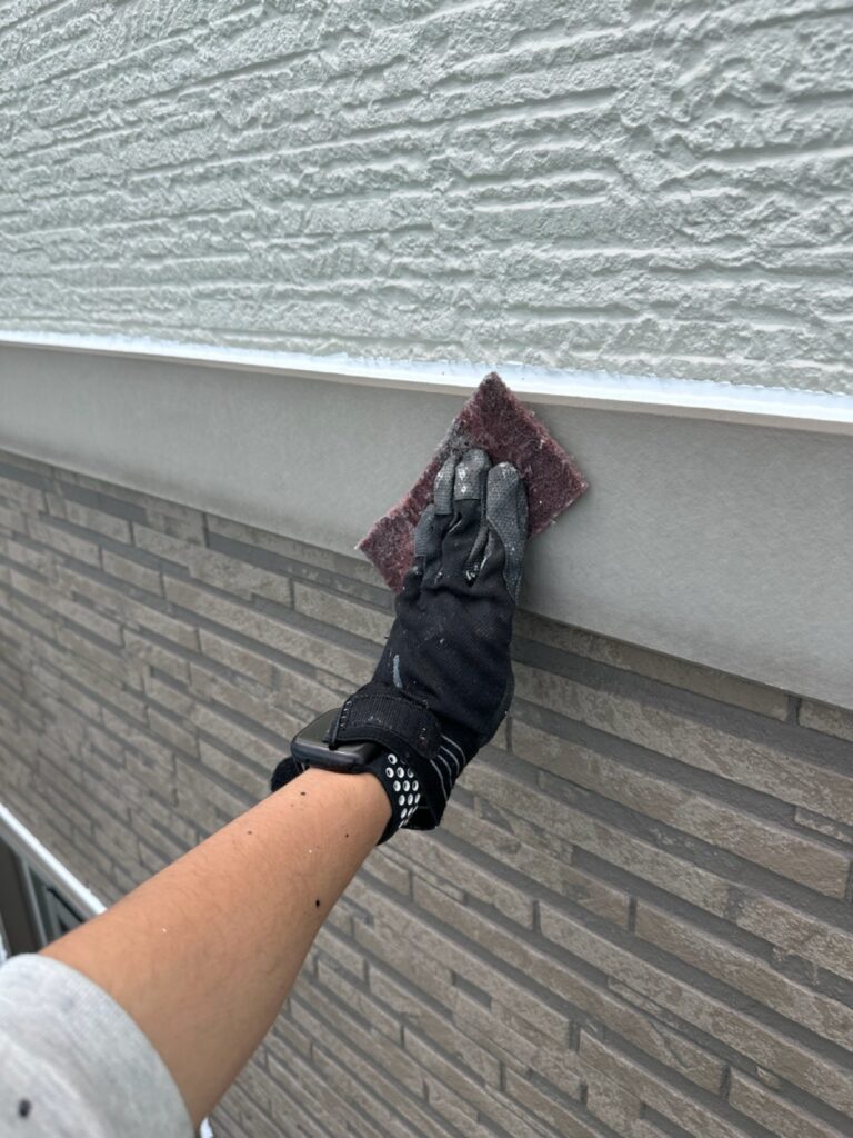 幕板ケレン（下地調整）