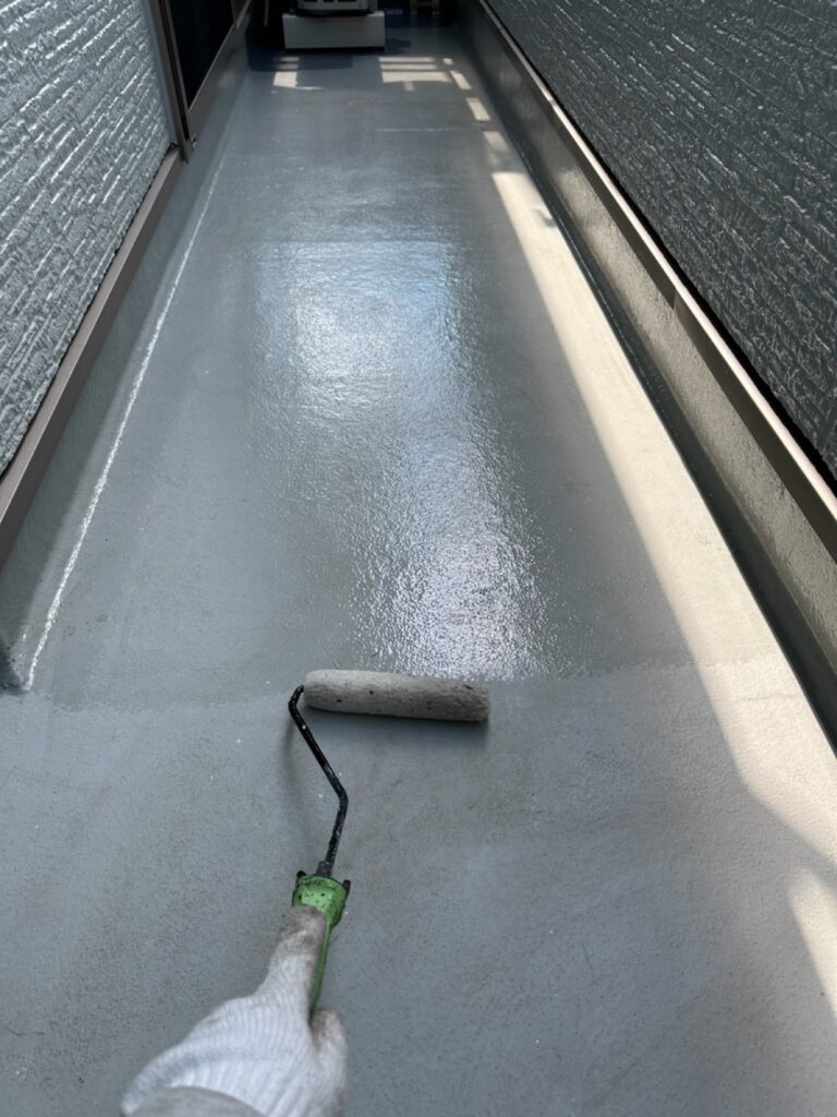 ベランダ床プライマー塗布