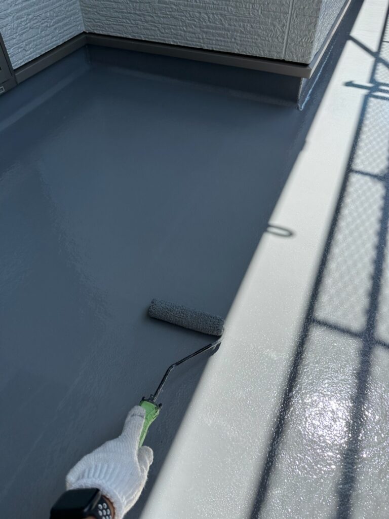 ベランダ床トップコート２回目