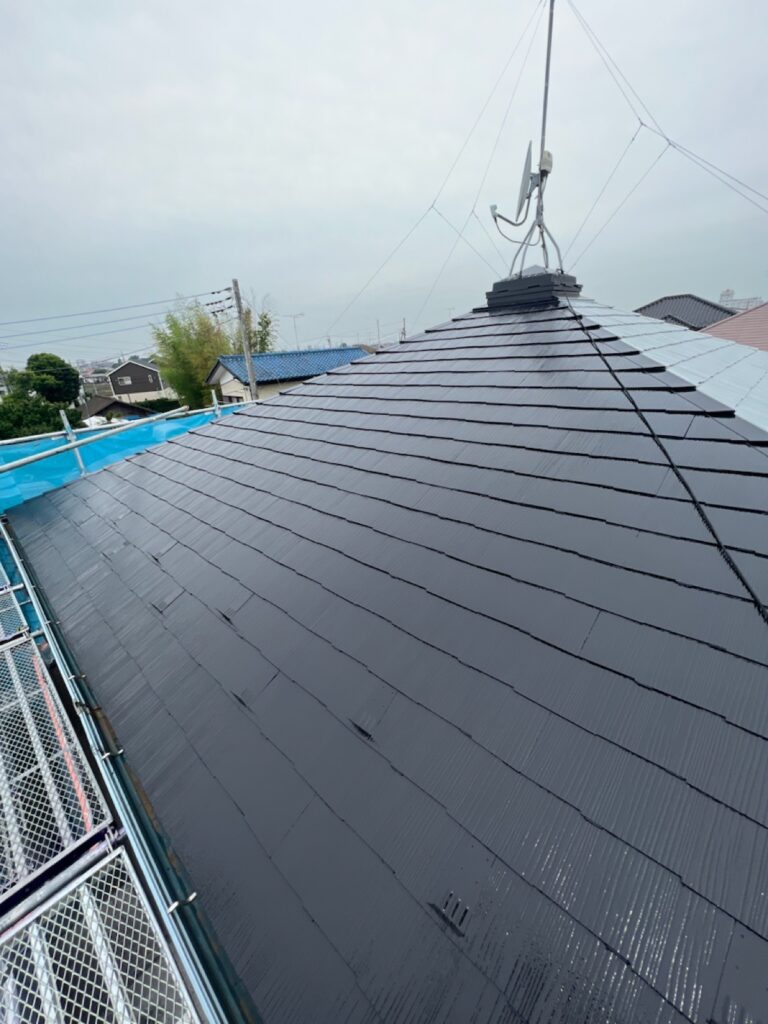 屋根上塗り（完了）