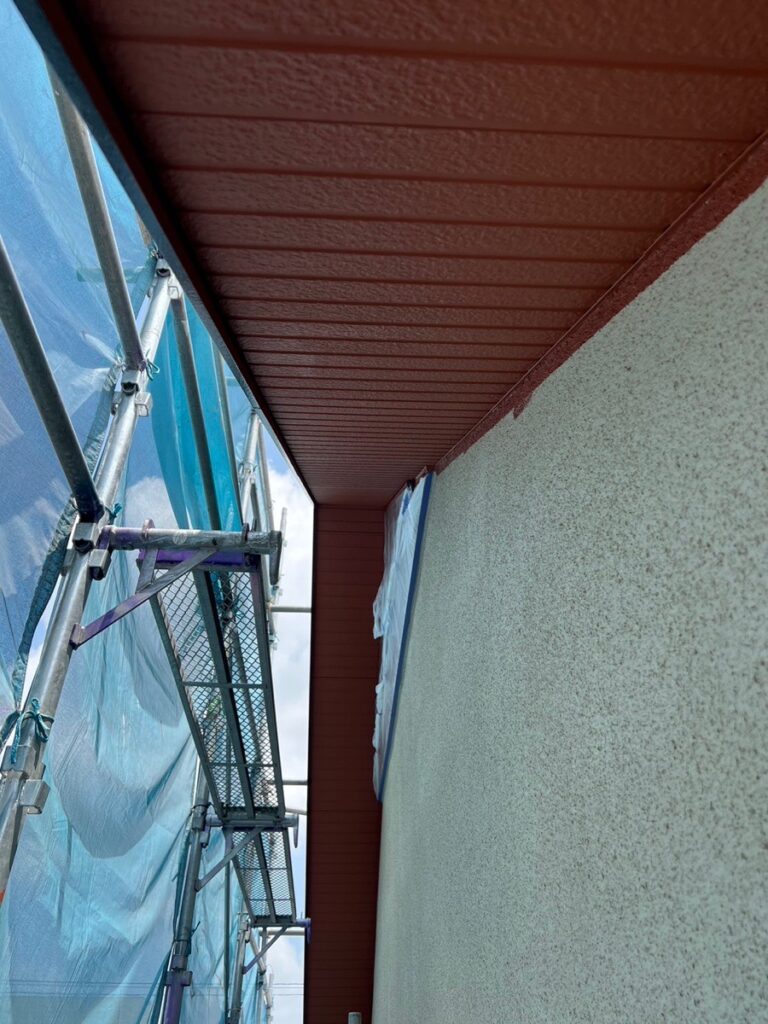 軒天中塗り（完了）