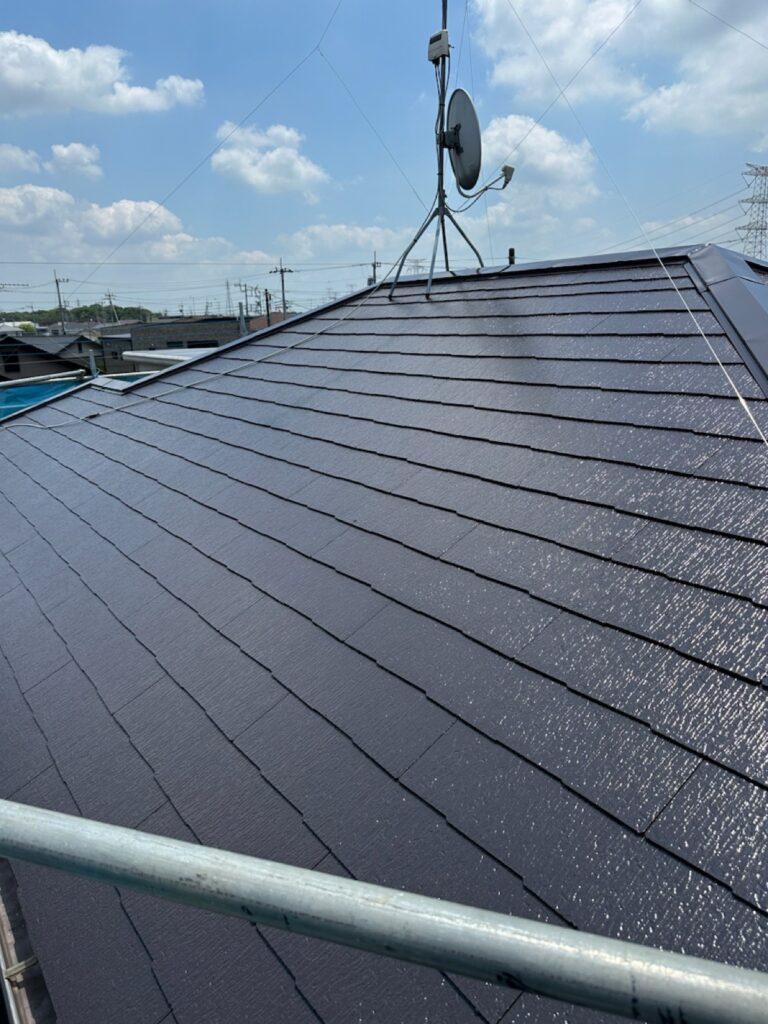 屋根上塗り（完了）
