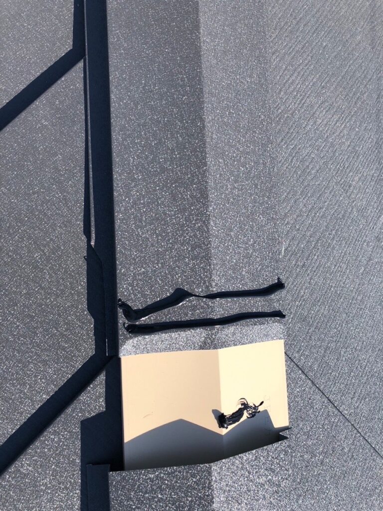 棟板金取り付け<br />
（スーパーガルテクト純正品使用）