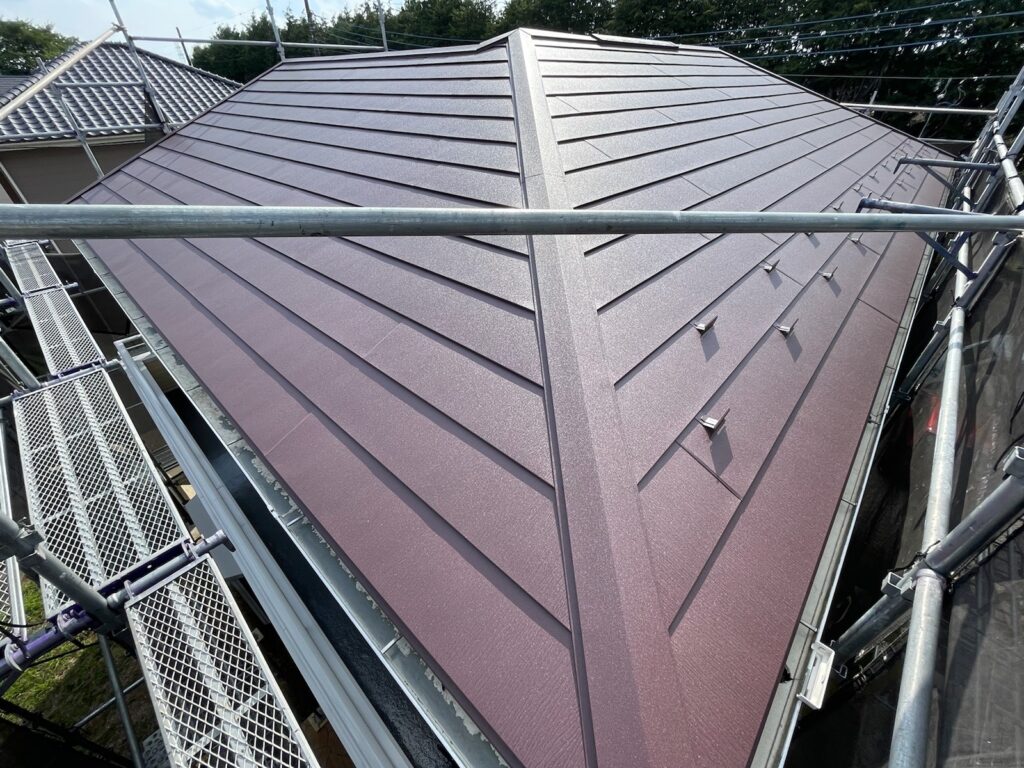 施工完了<br />
美しい屋根の完成です👍