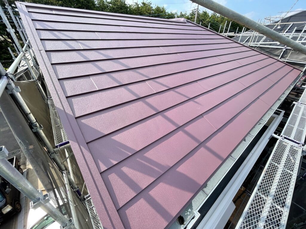 施工完了<br />
美しい屋根の完成です👍