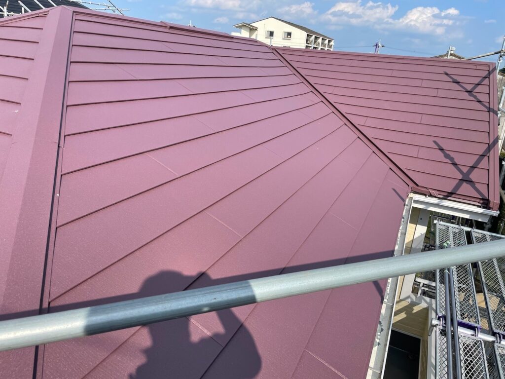 施工完了<br />
美しい屋根の完成です👍