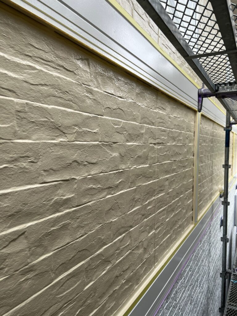 ２階の外壁上塗り（完了）