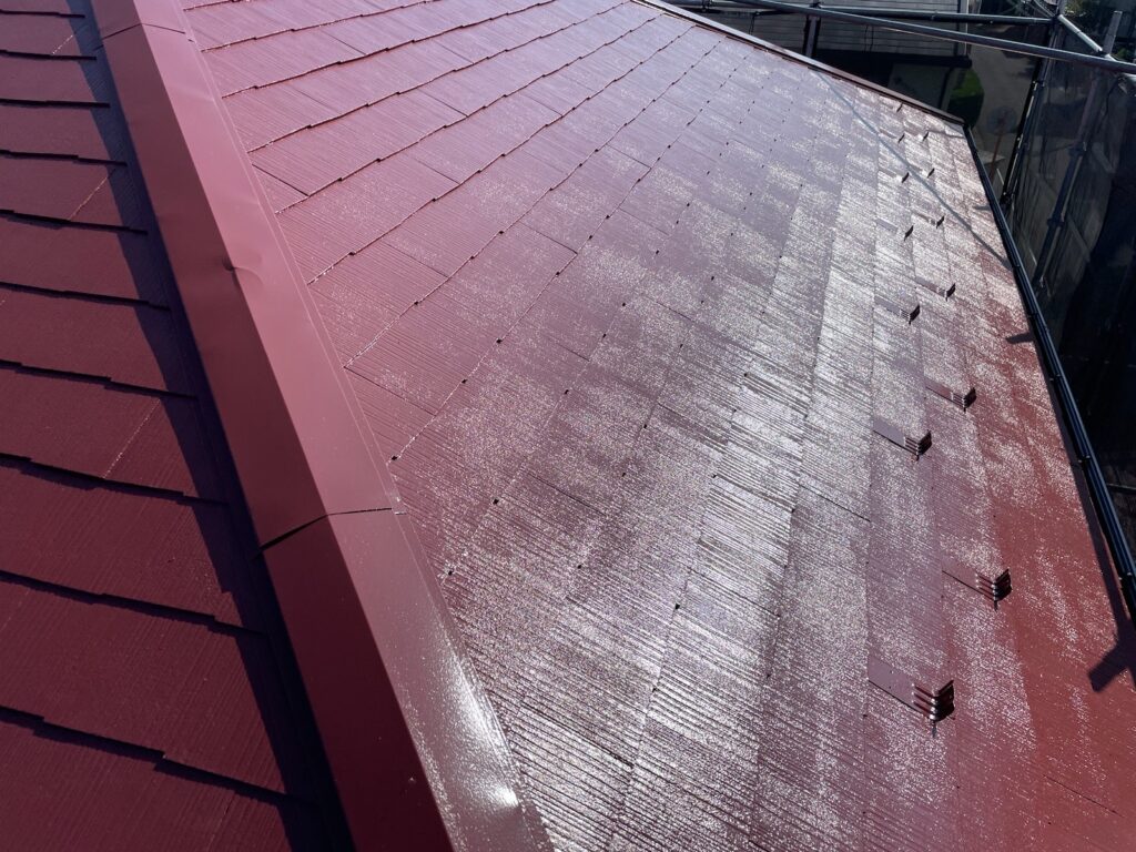 屋根上塗り（完了）