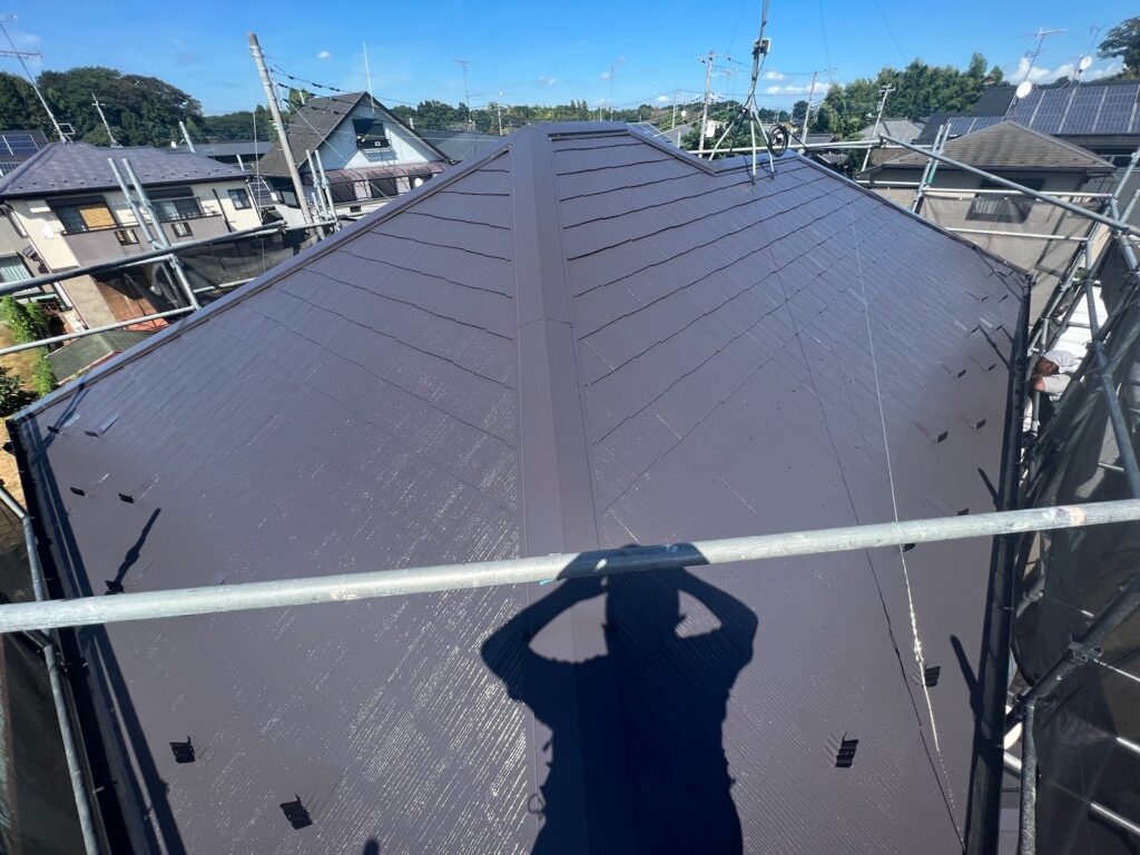 屋根上塗り（完了）