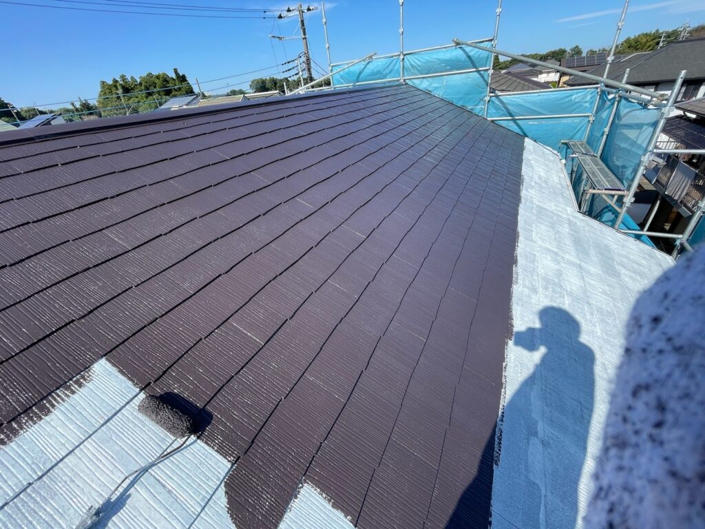 屋根中塗り