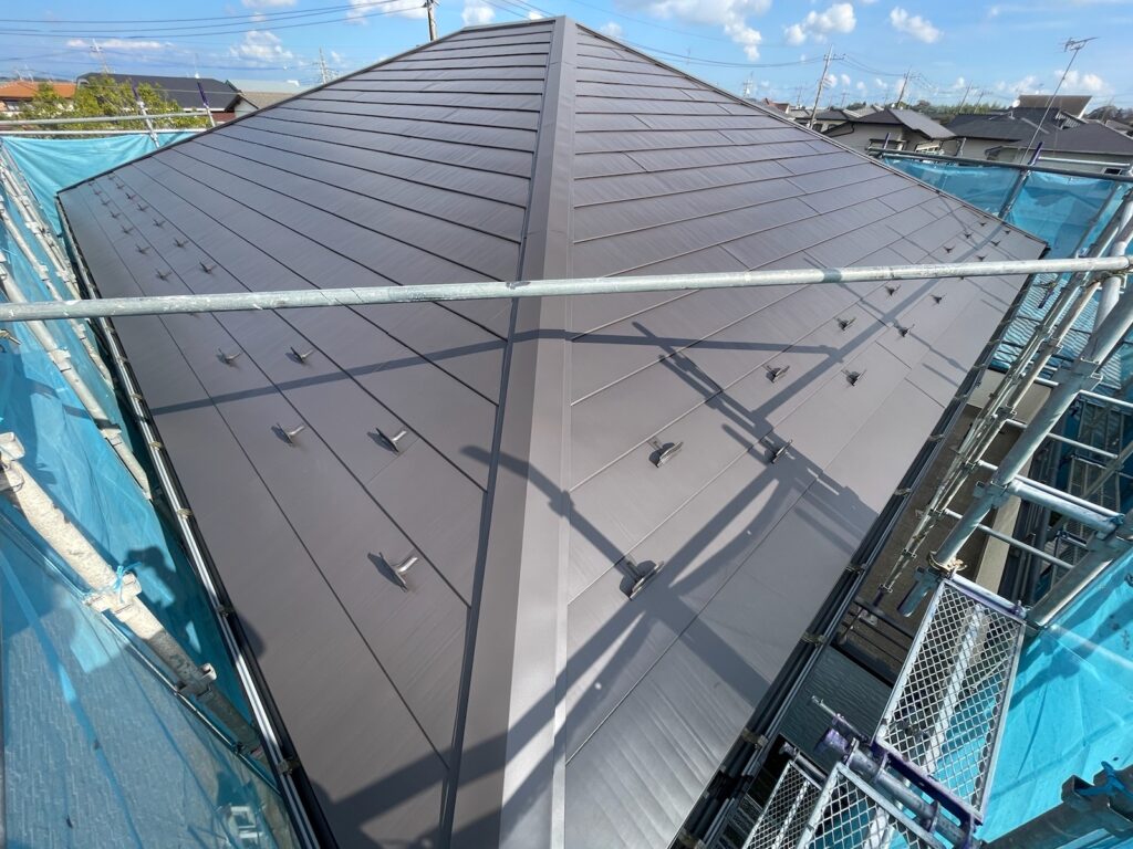 施工完了（大屋根）<br />
美しい屋根の完成です👍