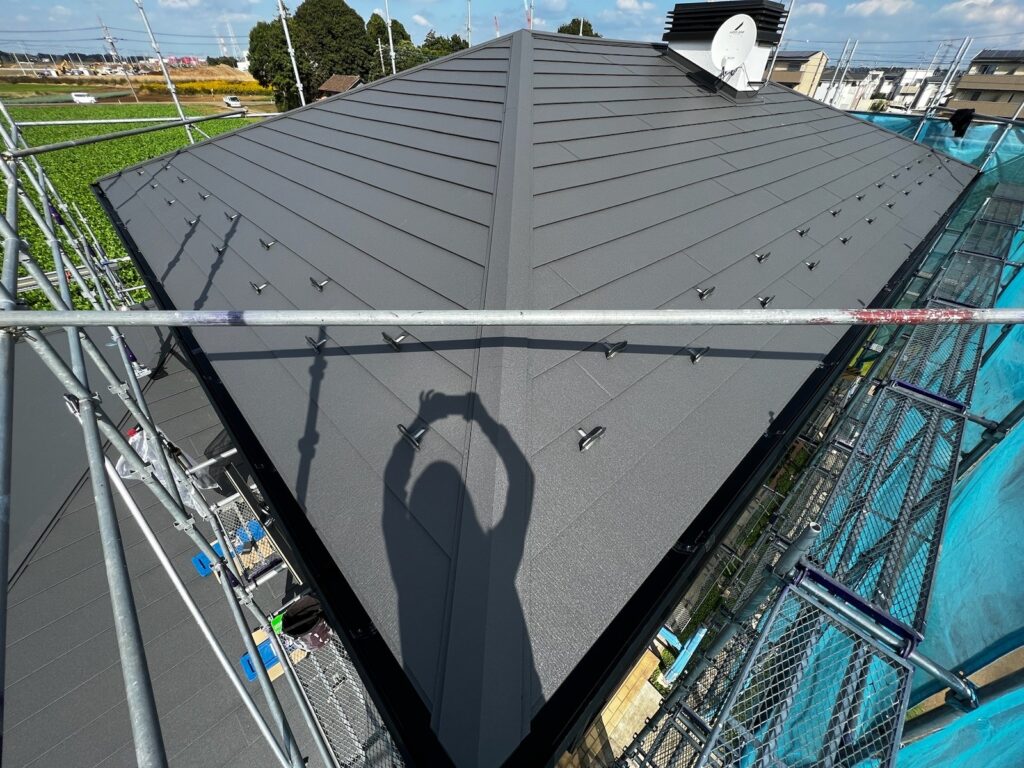 施工完了（大屋根）<br />
美しい屋根の完成です👍