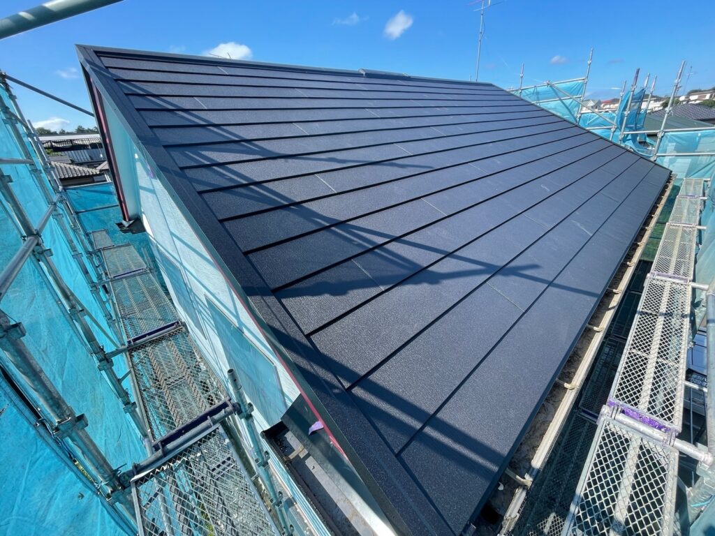 施工完了（大屋根）<br />
美しい屋根の完成です👍