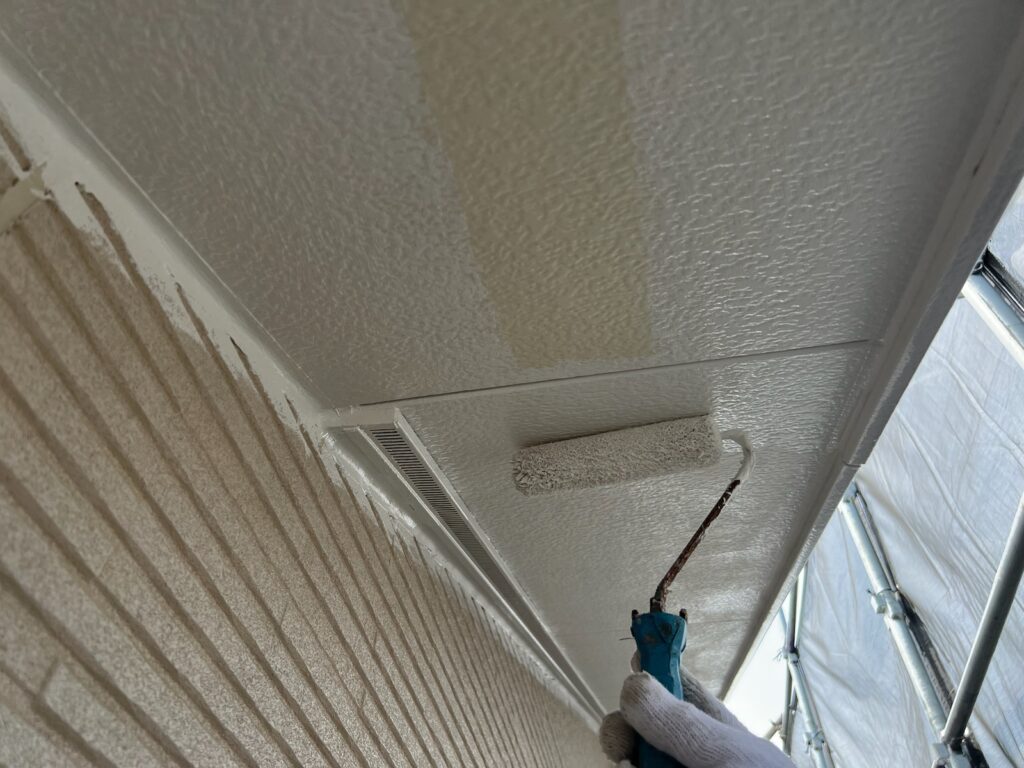 軒天中塗り<br />
