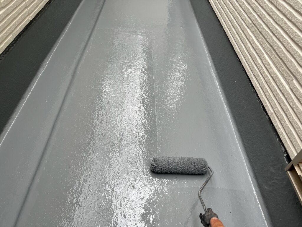 ベランダ床トップコート２回目