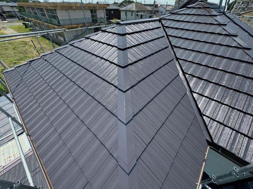 屋根上塗り（完了）