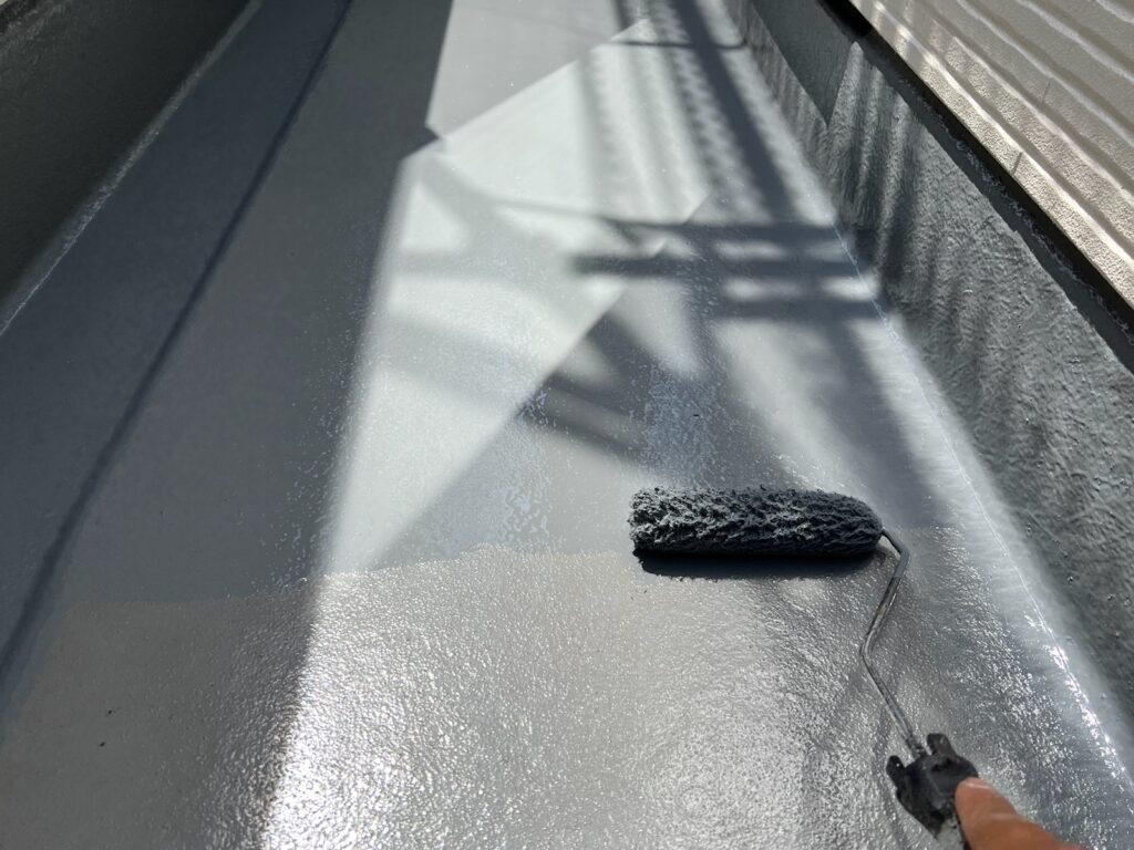 ベランダ床トップコート1回目