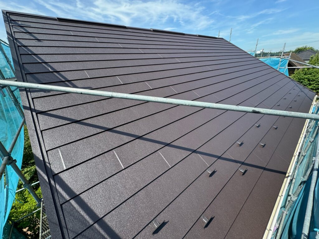 施工完了（大屋根）<br />
美しい屋根の完成です👍