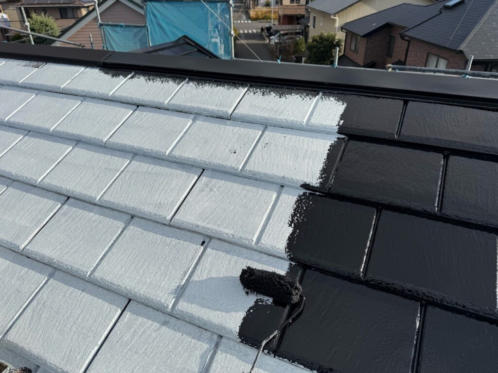 屋根中塗り