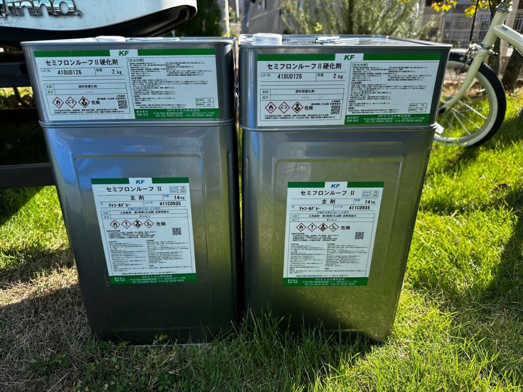 使用材料<br />
→屋根上塗り材料