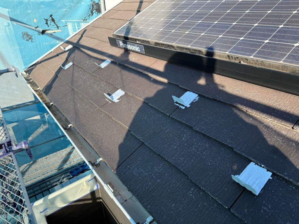 雪止めさび止め（鉄部の下塗り）