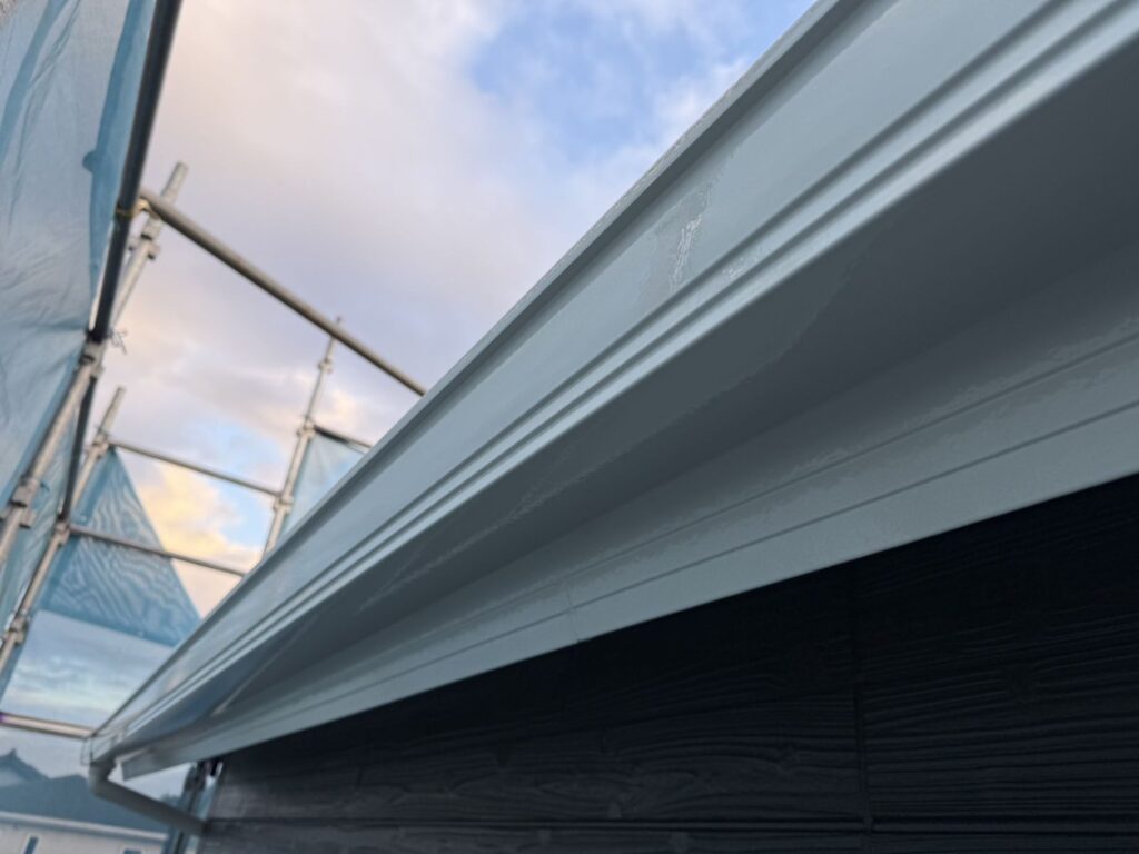 雨樋・鼻隠し上塗り（完了）<br />
