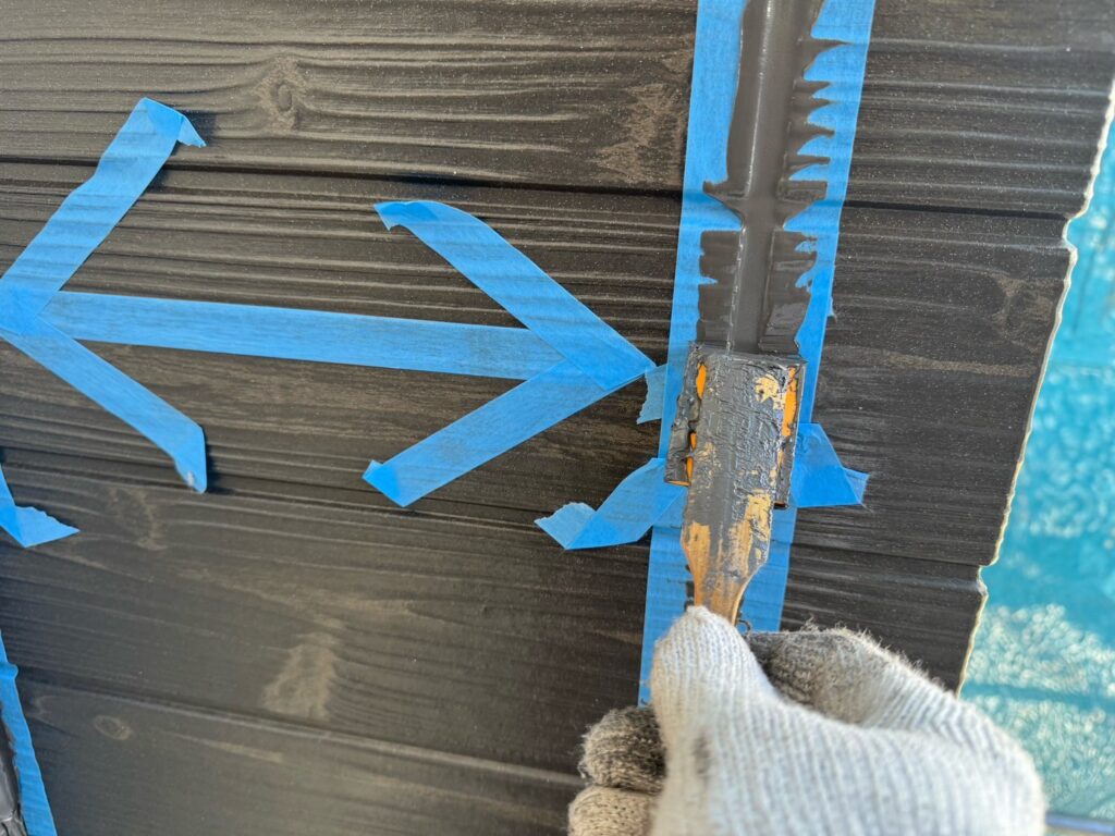 目地コーキング：コーキングならし