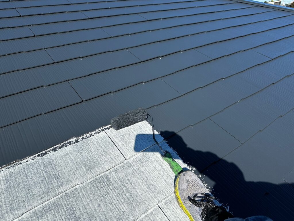 屋根中塗り