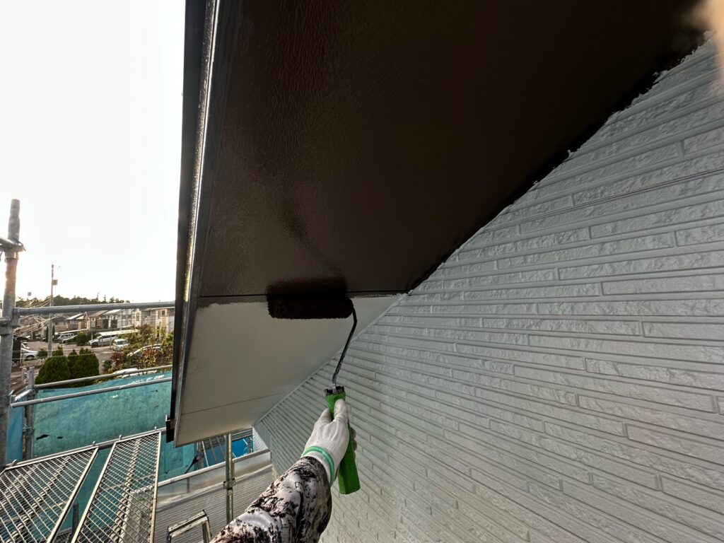 軒天中塗り<br />
