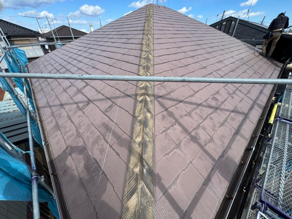 既存の棟板金撤去後