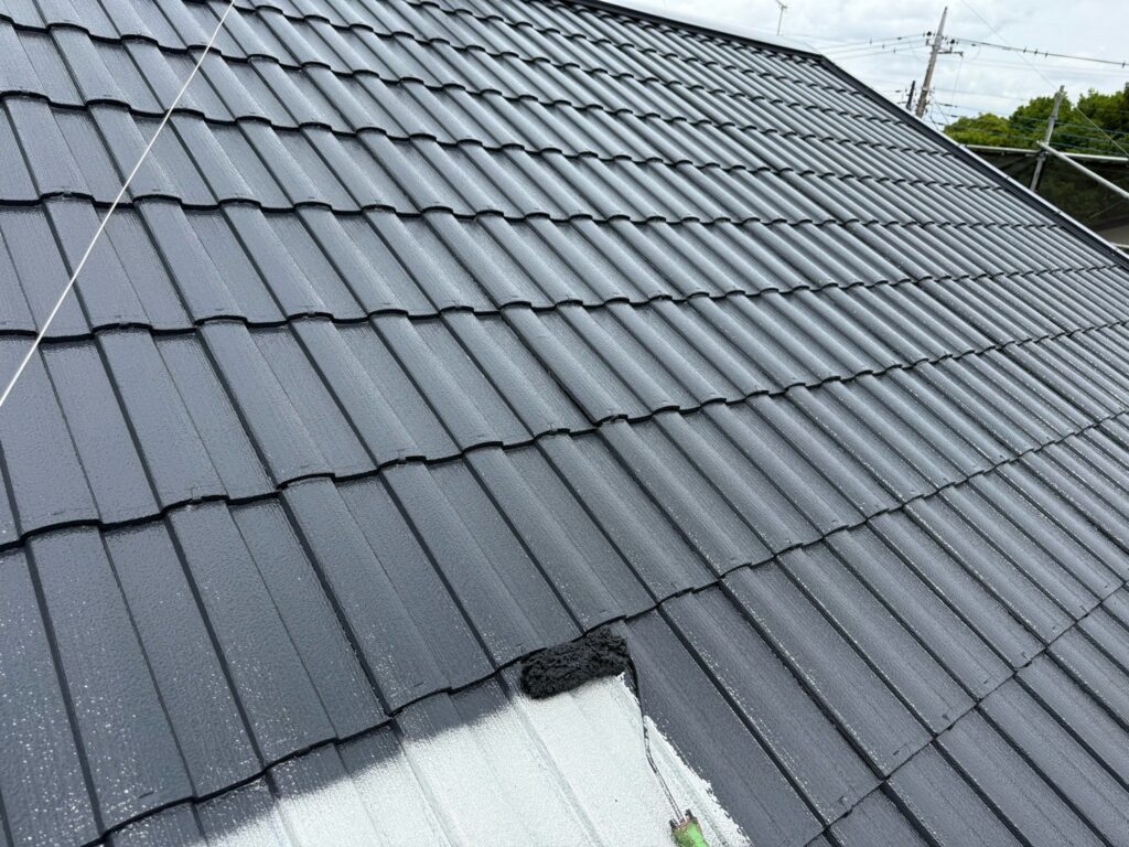 屋根中塗り