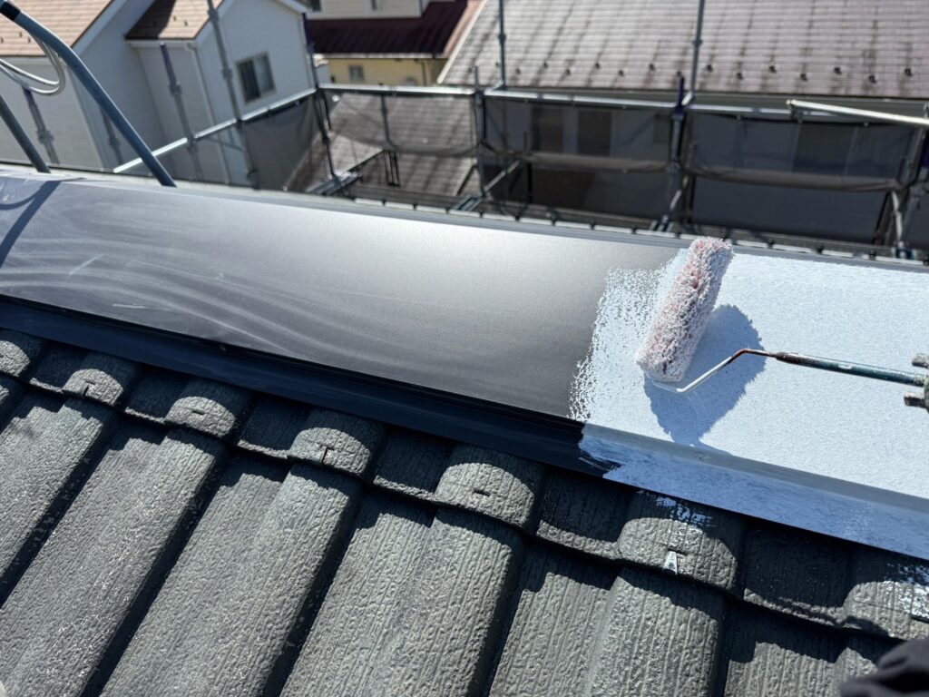棟板金下塗り（さび止め）