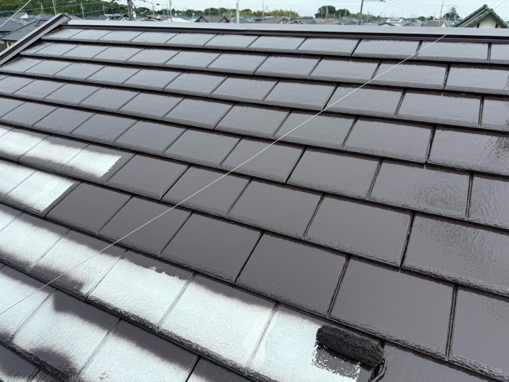 屋根中塗り