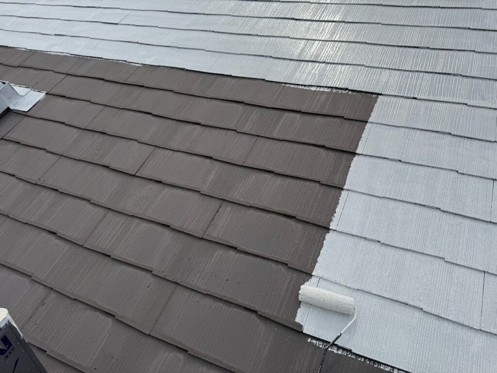 大屋根:下塗り<br />