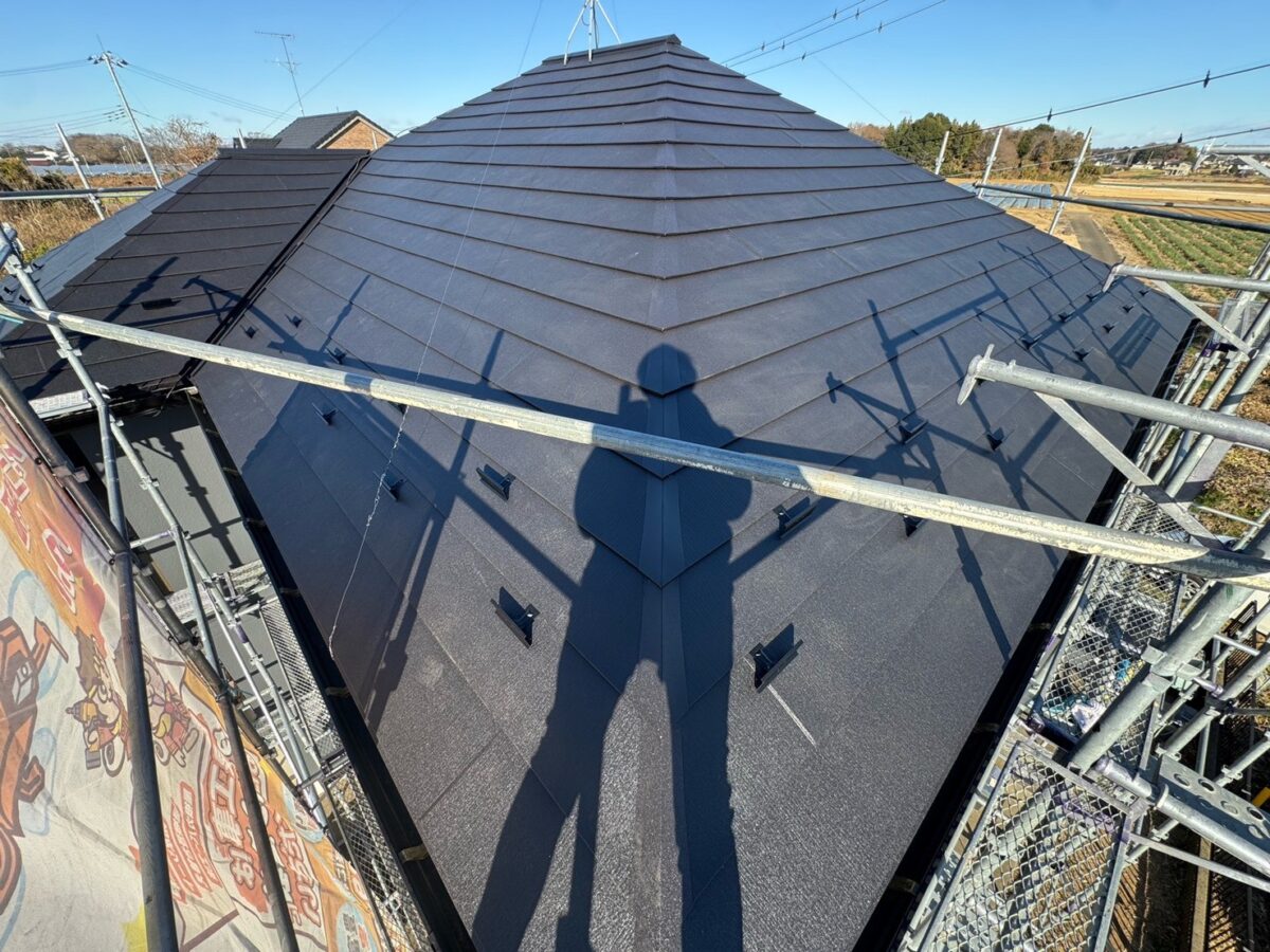 【つくば市】築24年の積水ハウスの家の屋根カバー工法（スーパーガルテクト）