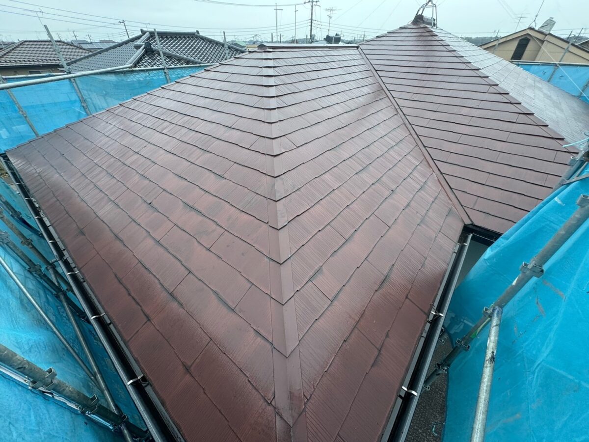 築32年の劣化した屋根が新品の屋根に